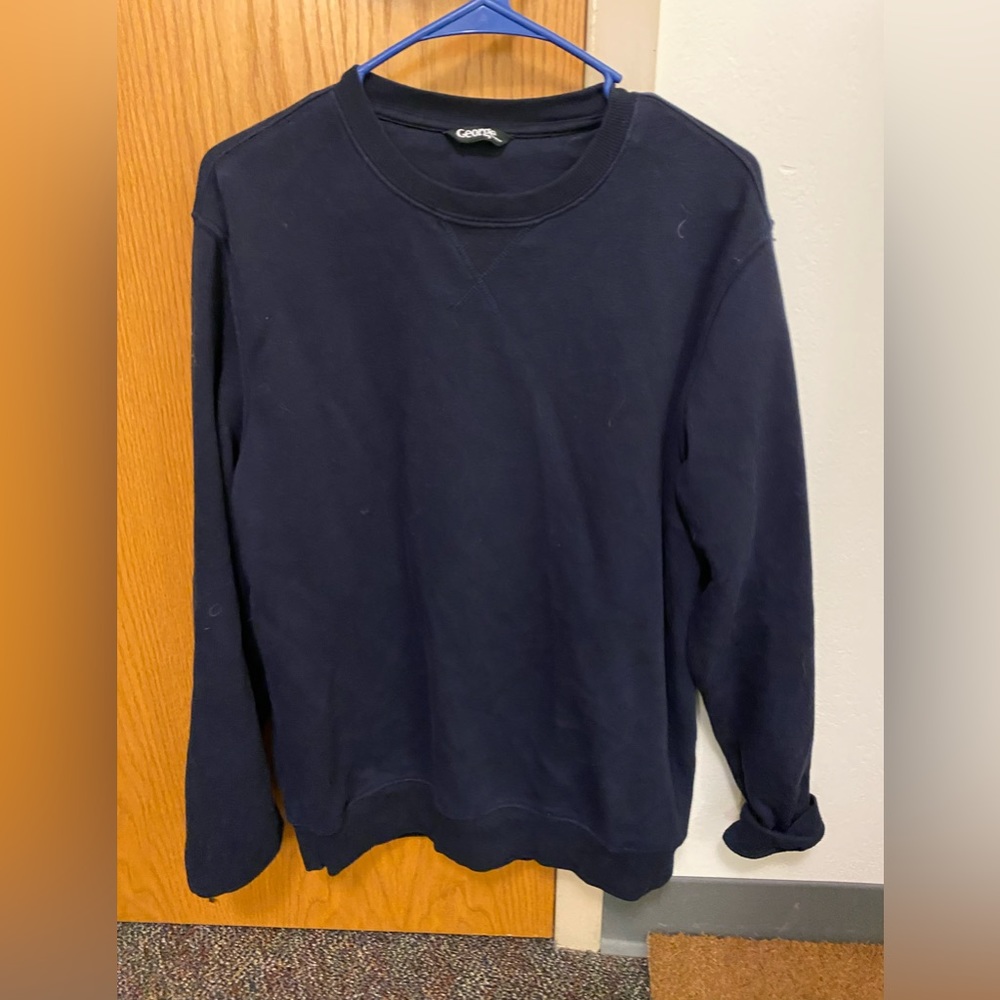navy blue crew neck